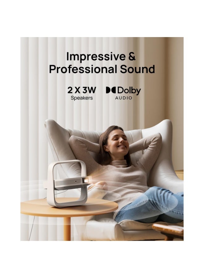 XGIMI ELFIN FLIP PLUS | Portable Projector, Google TV with Licensed Netflix, 500 ISO Lumens, 1080P Resolution Home Projector, Build-in Adjustable Stand, Lightweight and Compact Design, Screen Adaption - Image 4